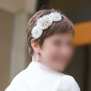 Gorgeous champagne satin wedding headband
